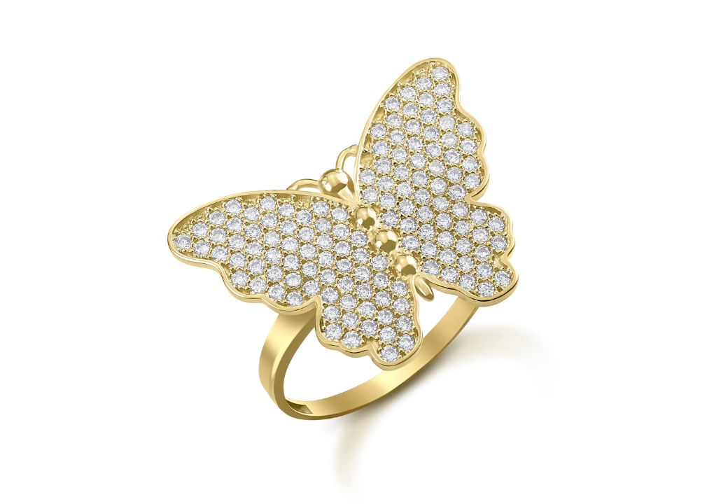 Whimsical Grace: Cz Butterfly Rings For Every Style